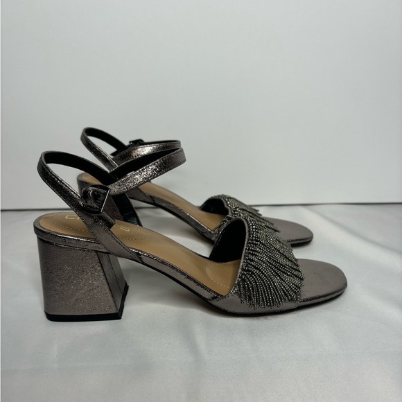 NWOT Chico's comfortable formal heels with beaded fringe detail size 8 - Picture 4 of 8